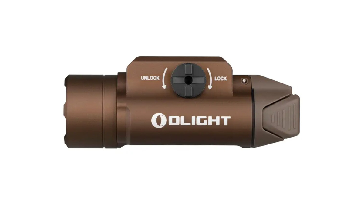 Latarka Olight PL-3R VALKYRIE Desert Tan; do pistoletu; 1500 lumenów