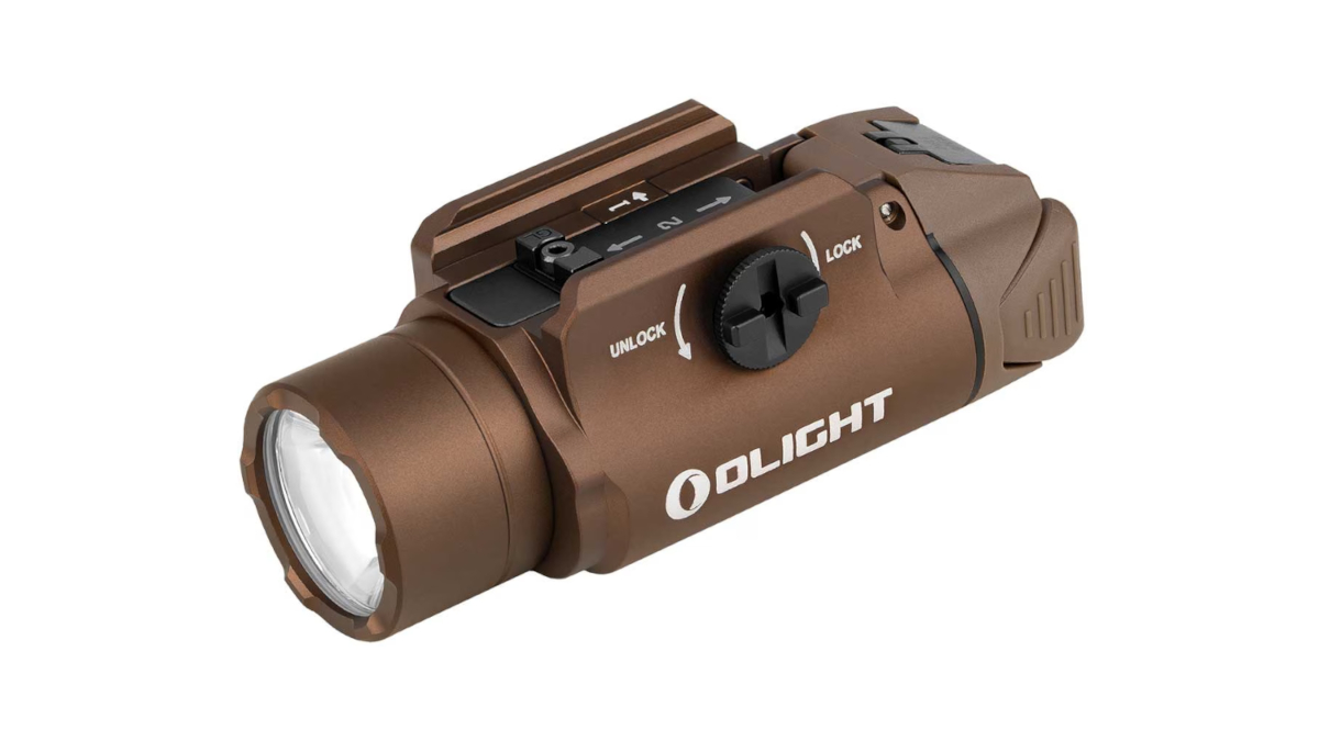 Latarka Olight PL-3S VALKYRIE Desert Tan; do pistoletu; 1000 lumenów