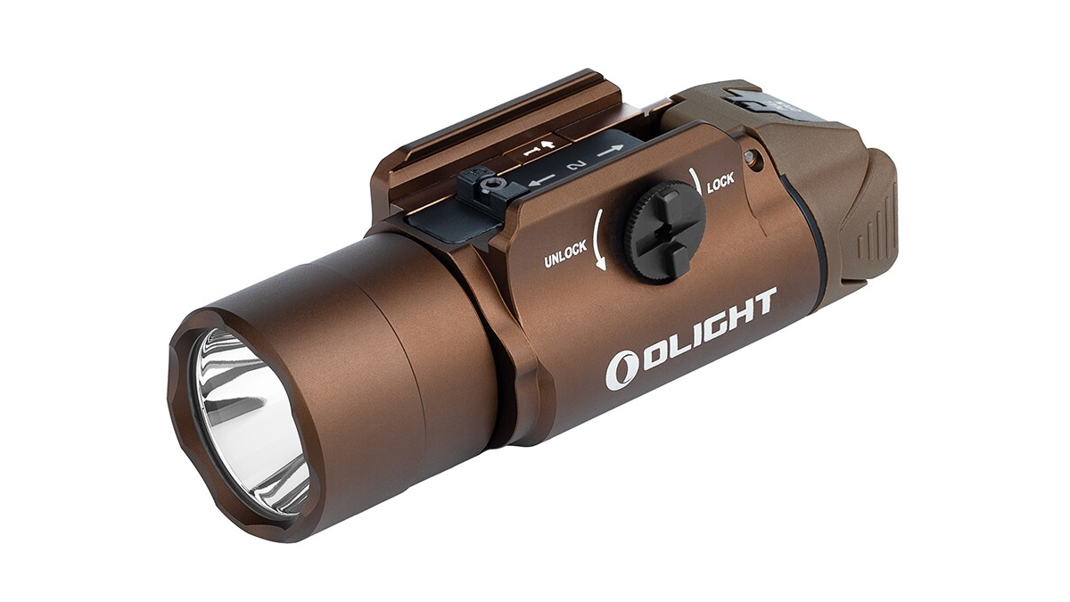 Latarka Olight PL TURBO VALKYRIE Desert Tan; do pistoletu; 800 lumenów