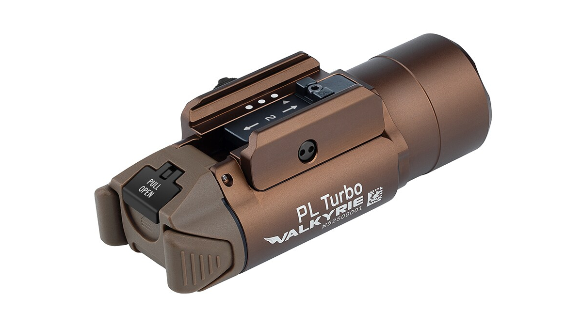 Latarka Olight PL TURBO VALKYRIE Desert Tan; do pistoletu; 800 lumenów