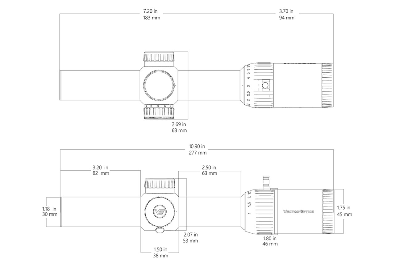 Luneta celownicza Vector Optics Constantine 1-10x24 SFP 30 mm