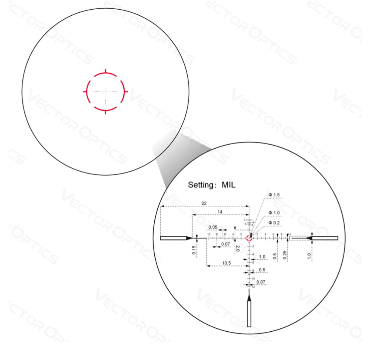 Luneta celownicza Vector Optics Continental 34mm 1-10x28 ED FFP VET-RAR