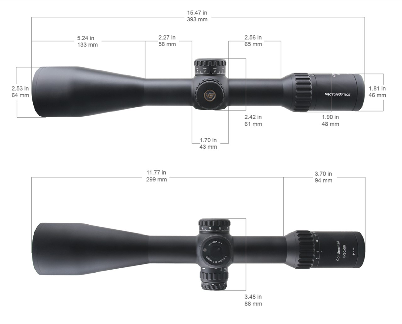 Luneta celownicza Vector Optics Continental 5-30x56 FFP 34mm VEC-MBR