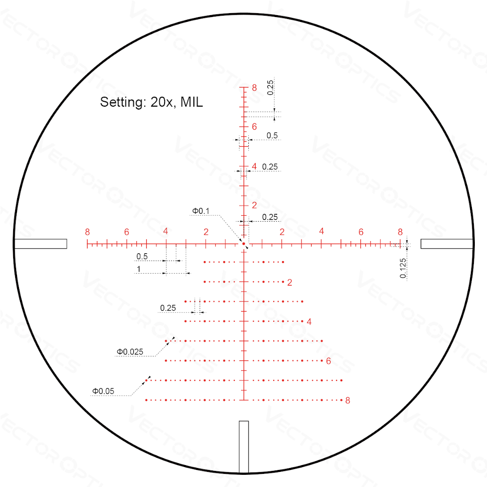 Vector Optics - luneta Continental 3-24x56 30mm SFP Tactical Zero Stop ED MRAD