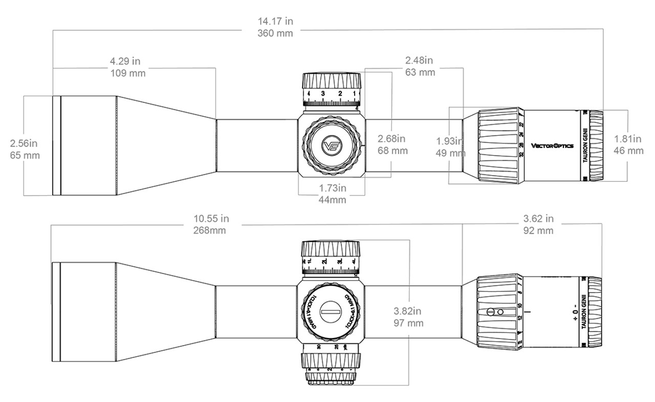 Luneta celownicza Vector Optics Tauron 4-32x56 SFP 34 mm