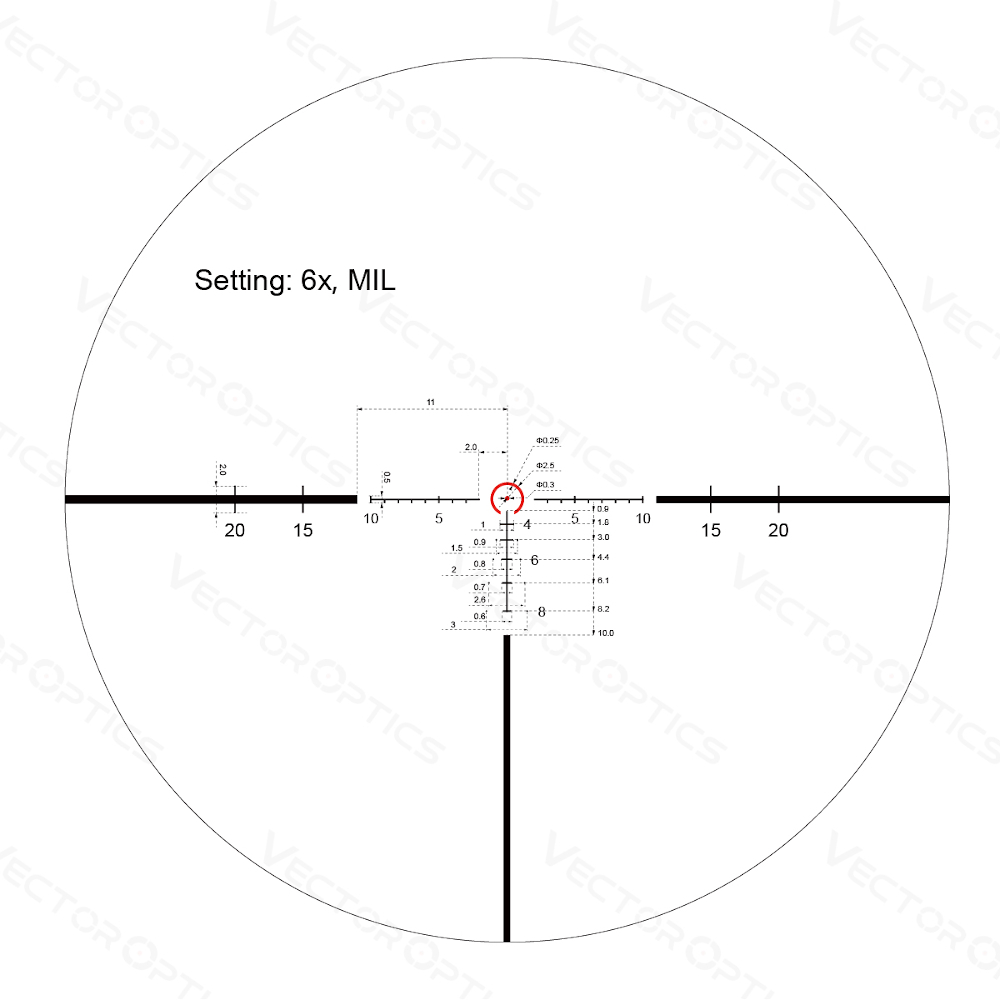 Vector Optics - luneta Continental 1-6x24 Tactical LPVO 30mm SFP ED BDC VET-BTR