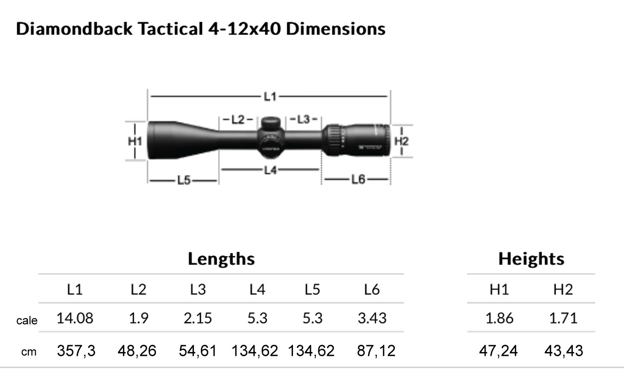 Luneta Vortex Diamondback TAC 4-12x40 1