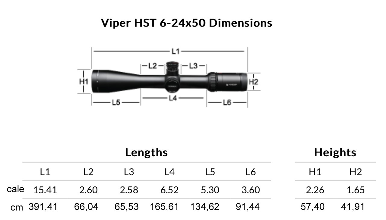 Luneta Vortex Viper HST 6-24x50 VMR-1 MRAD  30mm